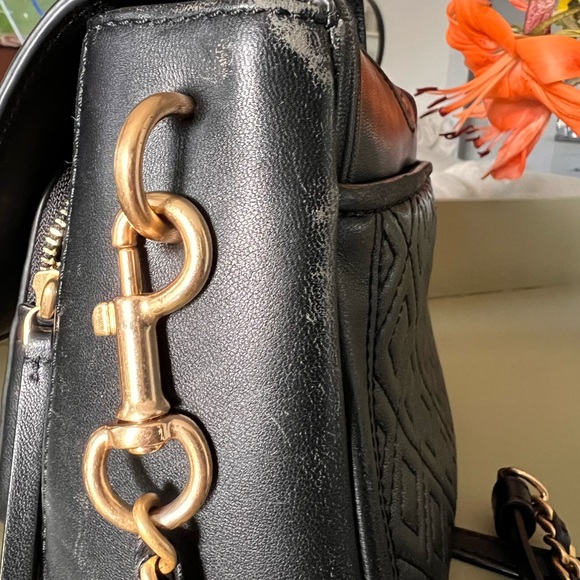 Tory Burch Flemming Black Leather Crossbody Bag - Picture 8 of 13